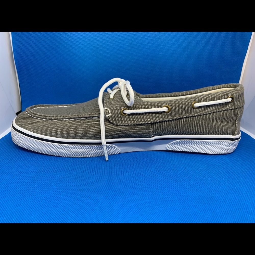 ST.JOHN'S BAY Gray Canvas Casual Memory Foam Boat Shoes Men's Size 13 M. - Picture 3 of 11